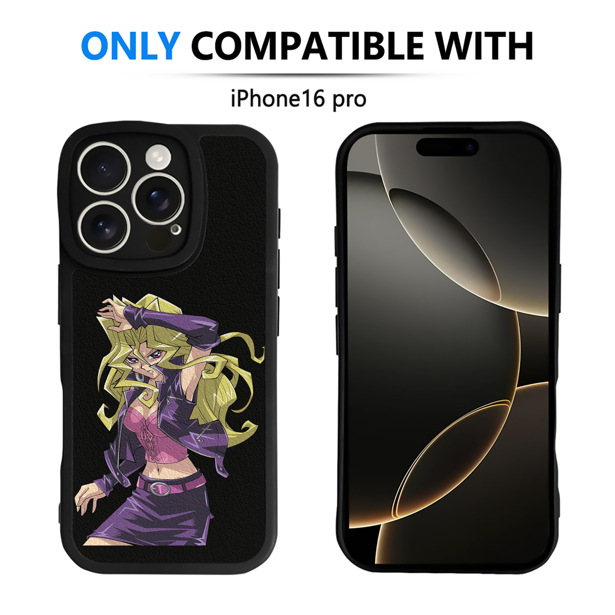 （画像用） 遊☆戯☆王 Yu-Gi-Oh! 【iPhone 16シリーズ対応】シリコンスマホケース（レザー調） 材質：シリコン